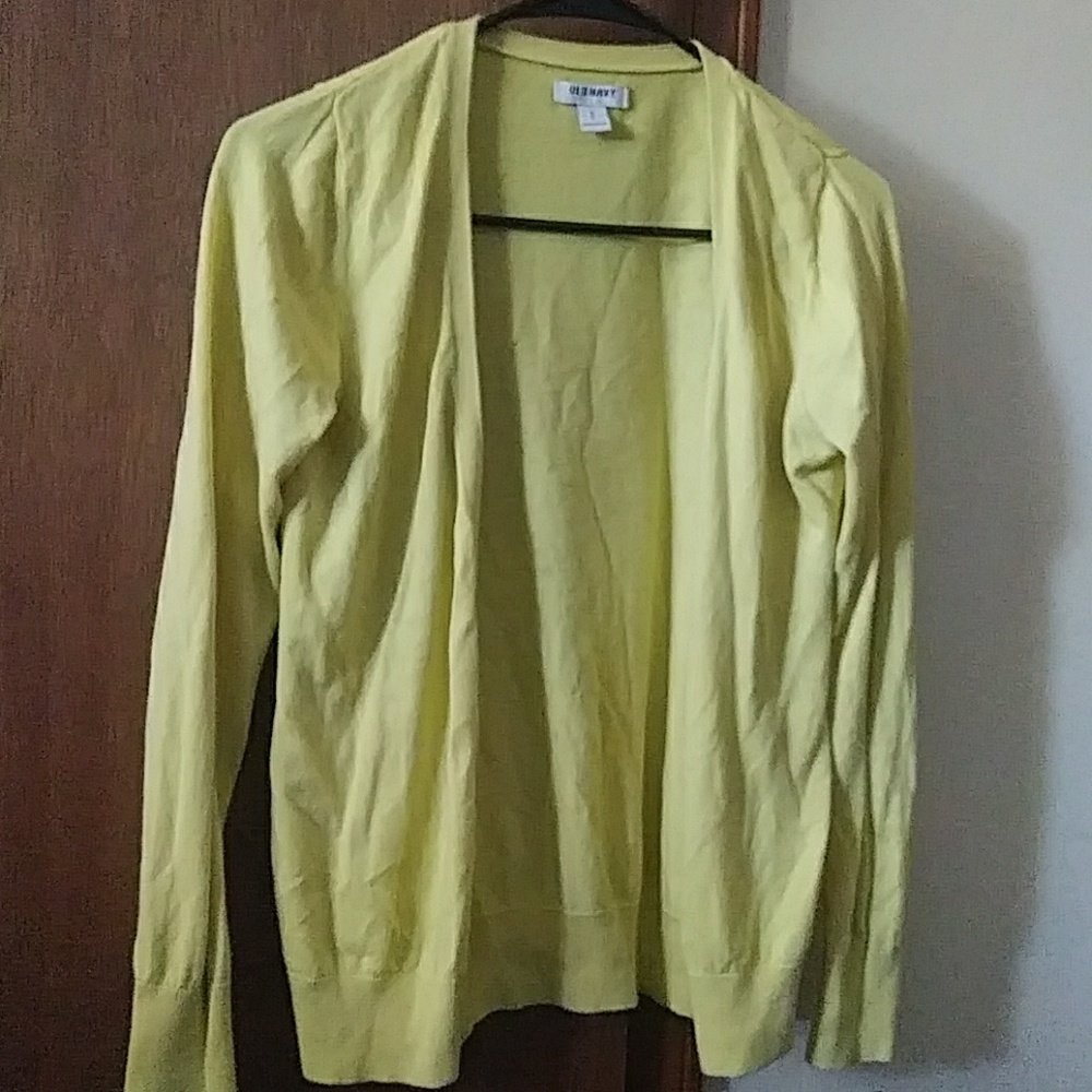 Yellow cardigan